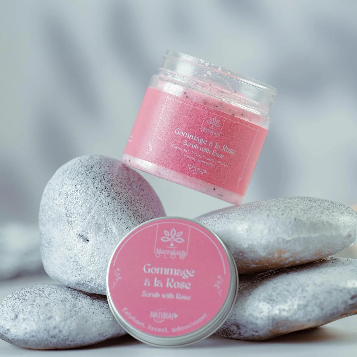 Moroccan Body Scrub with Damask Rose – 200g