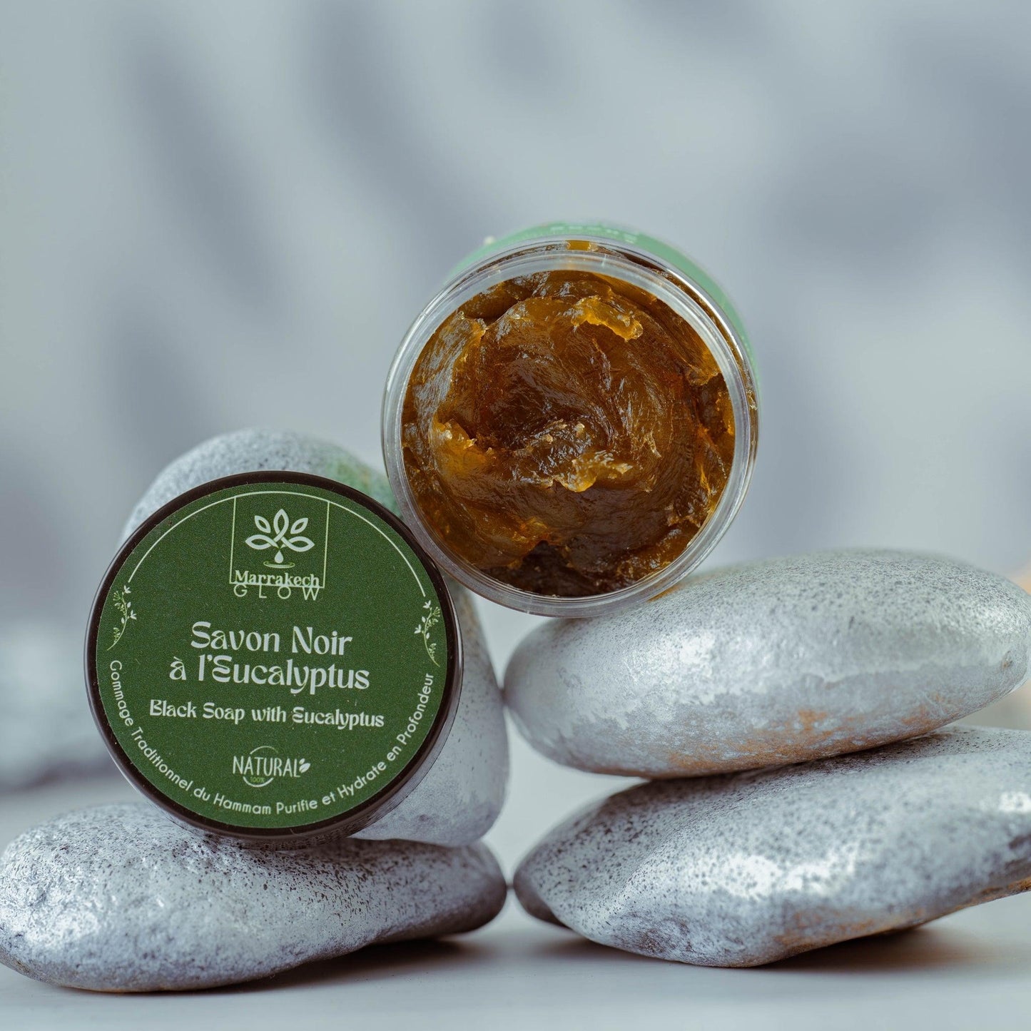 Moroccan Black Soap with Eucalyptus - Hammam Ritual- 200g